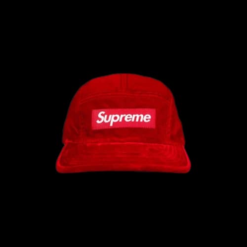 Supreme Velvet Camp Cap 'Red'