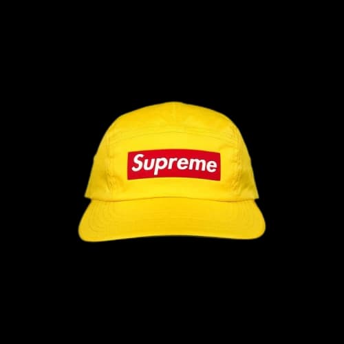 Supreme Inset Logo Camp Cap 'Yellow'