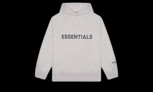 Fear of God Essentials Pullover Hoodie Applique Logo Heather Oatmeal
