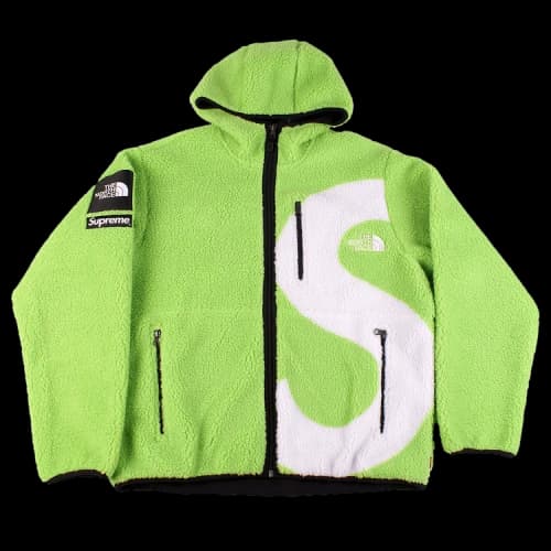 Supreme x The North Face S Logo Hooded Fleece Jacket 'Lime'