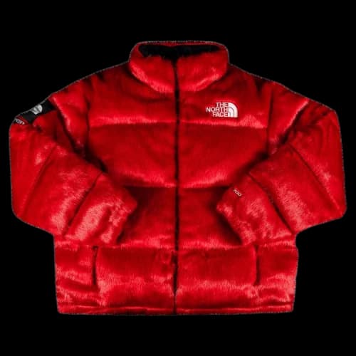 Supreme x The North Face Faux Fur Nuptse Jacket 'Red'