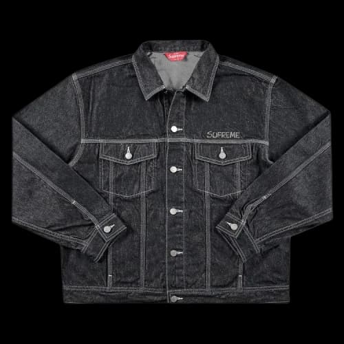 Supreme x Smurfs Denim Trucker Jacket 'Black'