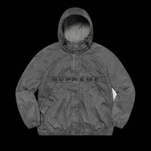 Supreme Overdyed Twill Hooded Jacket 'Black'
