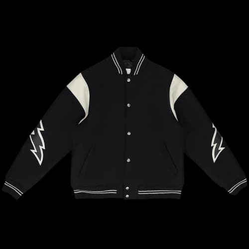 Rhude Lightning Varsity Jacket 'Black'