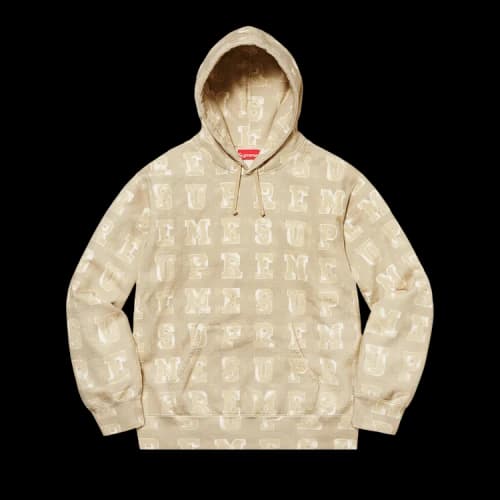 Supreme Blocks Hooded Sweatshirt 'Tan'