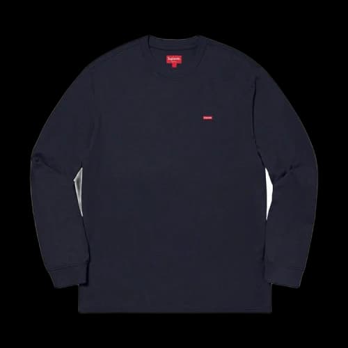 Supreme Small Box Long-Sleeve Tee 'Navy'