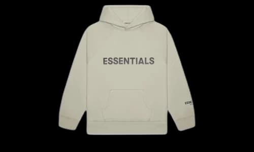 Fear of God Essentials Pullover Hoodie Applique Logo Moss