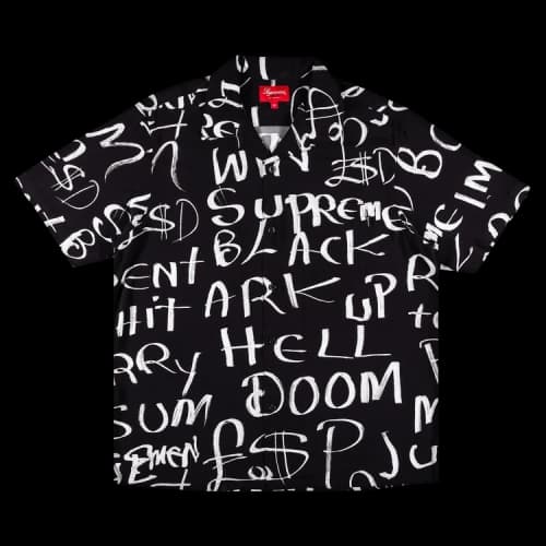 Supreme Black Ark Rayon Short-Sleeve Shirt 'Black'