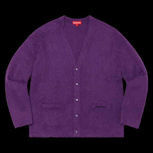 Supreme Brushed Mohair Cardigan 'Purple'
