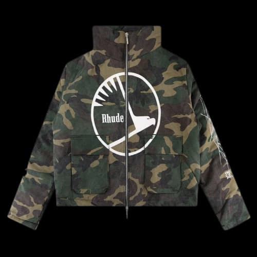 Rhude Puffer Coat 'Camo'