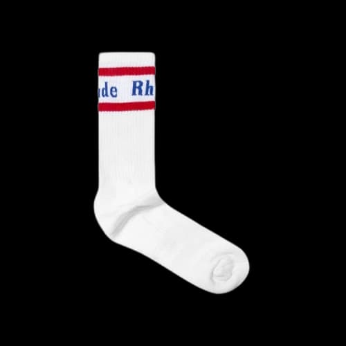 Rhude Vintage Logo Sock 'White/Blue/Red'