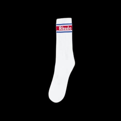 Rhude Vintage Logo Sock 'White'