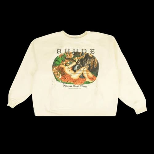 Rhude Logo Checkered Crewneck Sweatshirt 'Black'