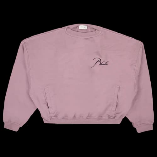 Rhude Reverse Crewneck Sweater 'Faded Fuchsia'