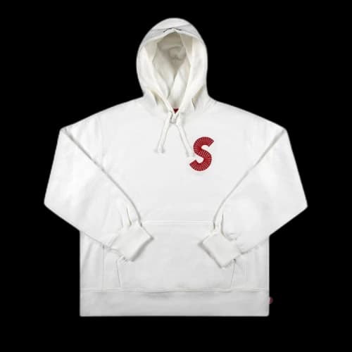 Supreme S Logo Hooded Sweatshirt 'White'