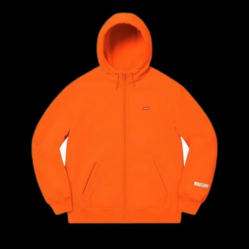 Supreme x WINDSTOPPER Zip Up Hooded Sweatshirt 'Orange'