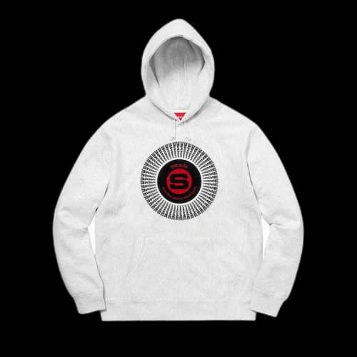 Supreme Chenille Appliqué Hooded Sweatshirt 'Natural'