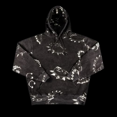 Supreme Studded Collars Hooded Sweatshirt 'Black'