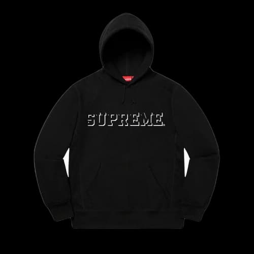 Supreme Drop Shadow Hooded Sweatshirt 'Black'