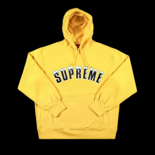 Supreme Icy Arc Hooded Sweatshirt 'Yellow'