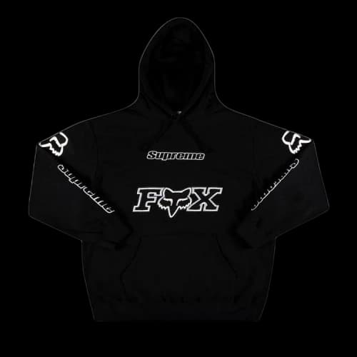 Supreme x Fox Racing Hooded Sweatshirt 'Black'
