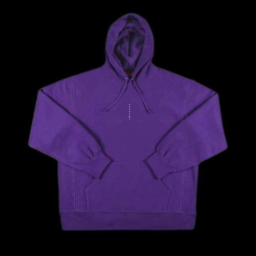 Supreme Micro Logo Hooded Sweatshirt 'Purple'