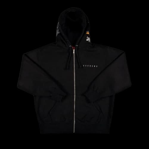 Supreme Globe Zip Up Hooded Sweatshirt 'Black'