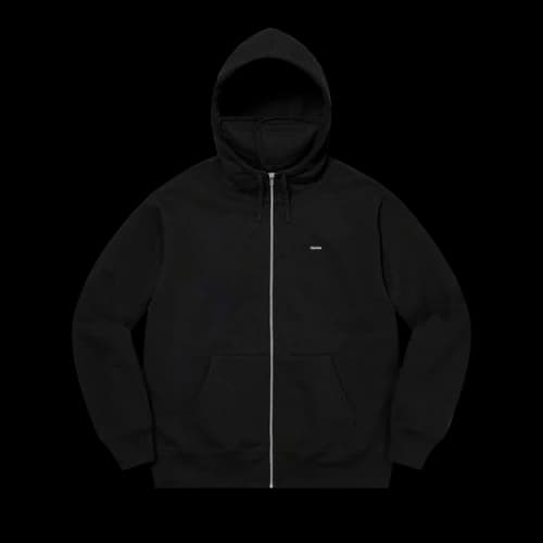 Supreme Small Box Facemask Zip Up Hooded Sweatshirt 'Black'
