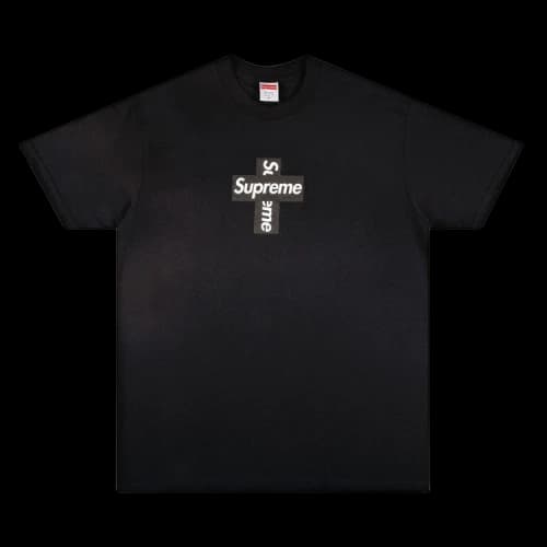 Supreme Cross Box Logo Tee 'Black'