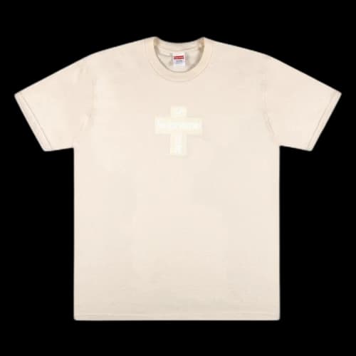 Supreme Cross Box Logo Tee 'Natural'