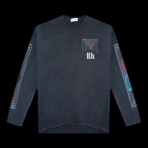 Rhude Box Perspective Long-Sleeve T-Shirt 'Black'