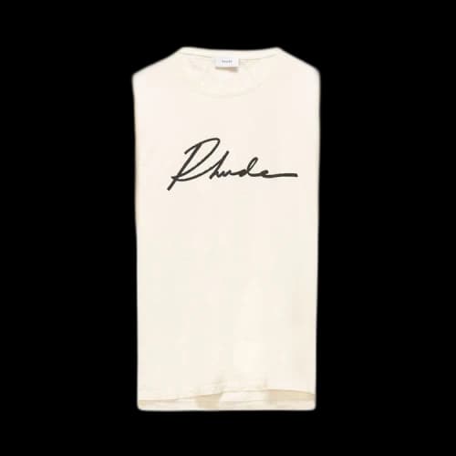 Rhude Logo Script Tee 'White'