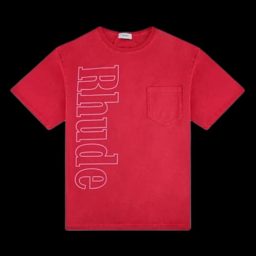Rhude Logo Pocket T-Shirt 'Red'