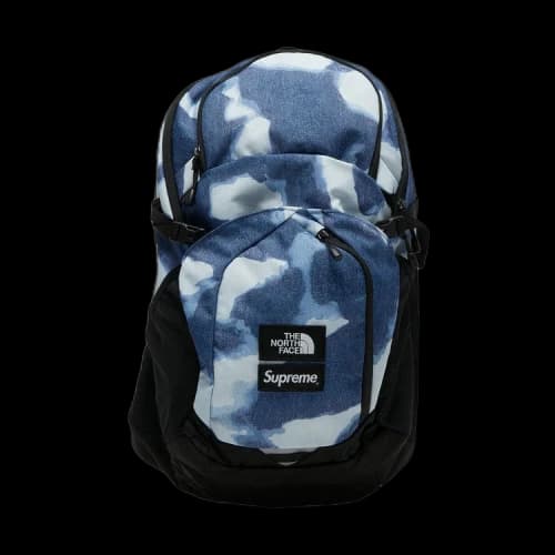 Supreme x The North Face Bleached Denim Print Pocono Backpack 'Indigo'