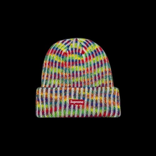 Supreme Rainbow Knit Loose Gauge Beanie 'White'