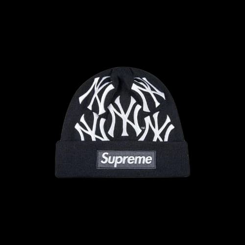 Supreme x New York Yankees x New Era Box Logo Beanie 'Navy'