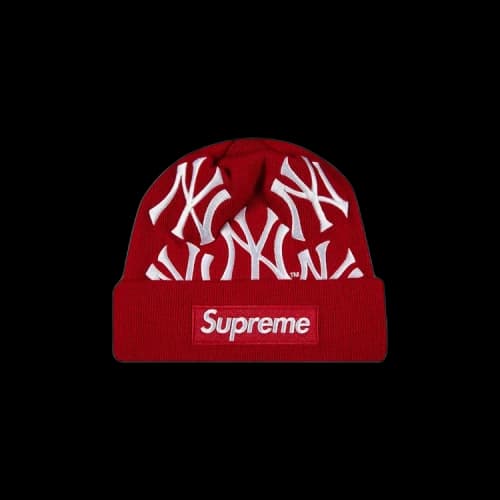 Supreme x New York Yankees x New Era Box Logo Beanie 'Red'
