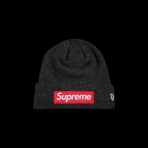 Supreme x New Era Box Logo Beanie 'Charcoal'