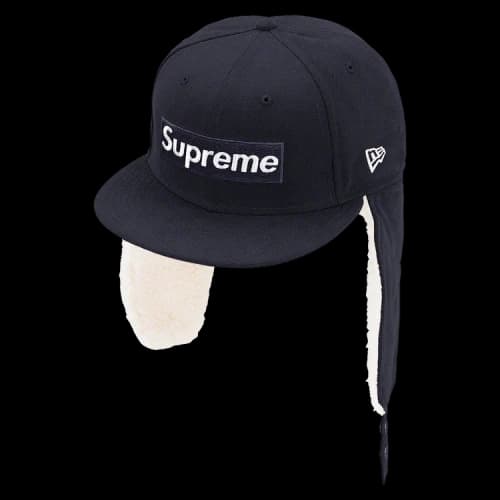 Supreme x New Era Earflap Box Logo 'Navy'