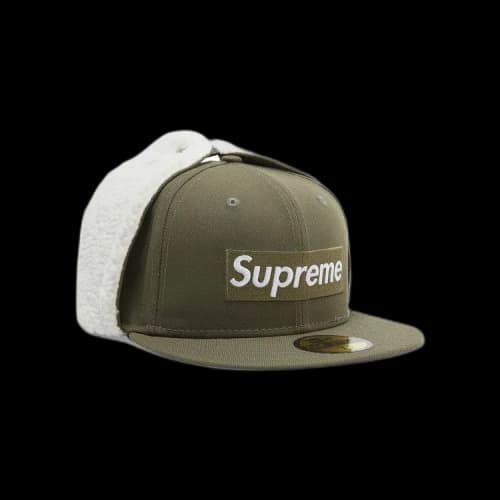 Supreme x New Era Earflap Box Logo 'Olive'