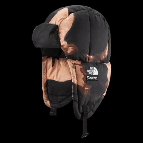 Supreme x The North Face Bleached Denim Print Nuptse Trooper 'Black'