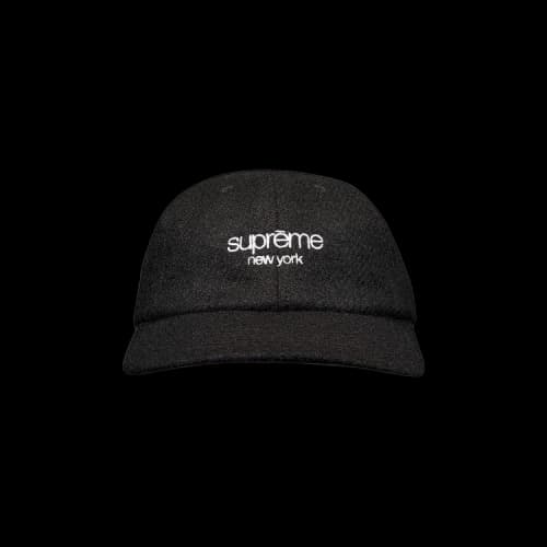 Supreme Harris Tweed Classic Logo 6-Panel 'Black'