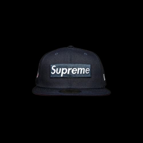 Supreme No Comp Box Logo New Era 'Navy'