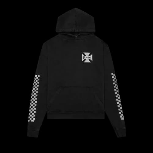 Rhude Classic Checker Hoodie 'Black'