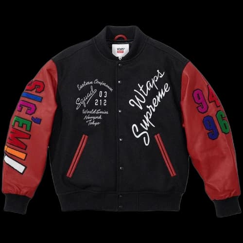 Supreme x WTAPS Varsity Jacket 'Black'