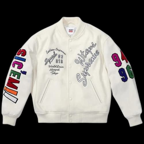 Supreme x WTAPS Varsity Jacket 'White'