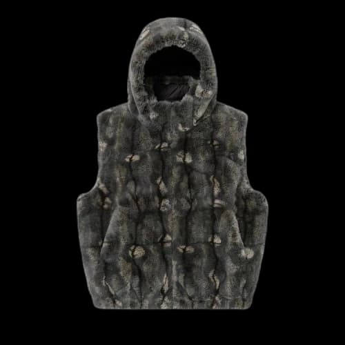 Supreme Faux Fur Hooded Vest 'Black'