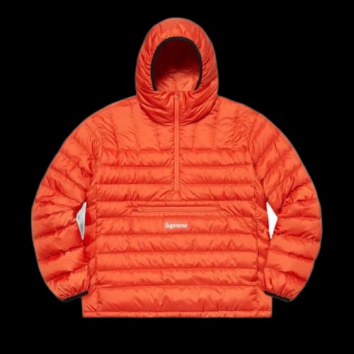 Supreme Micro Down Half Zip Hooded Pullover 'Dark Orange'