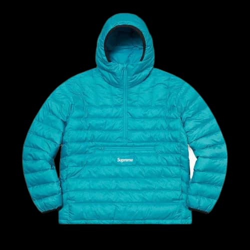 Supreme Micro Down Half Zip Hooded Pullover 'Teal'