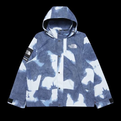 Supreme x The North Face Bleached Denim Print Mountain Jacket 'Indigo'